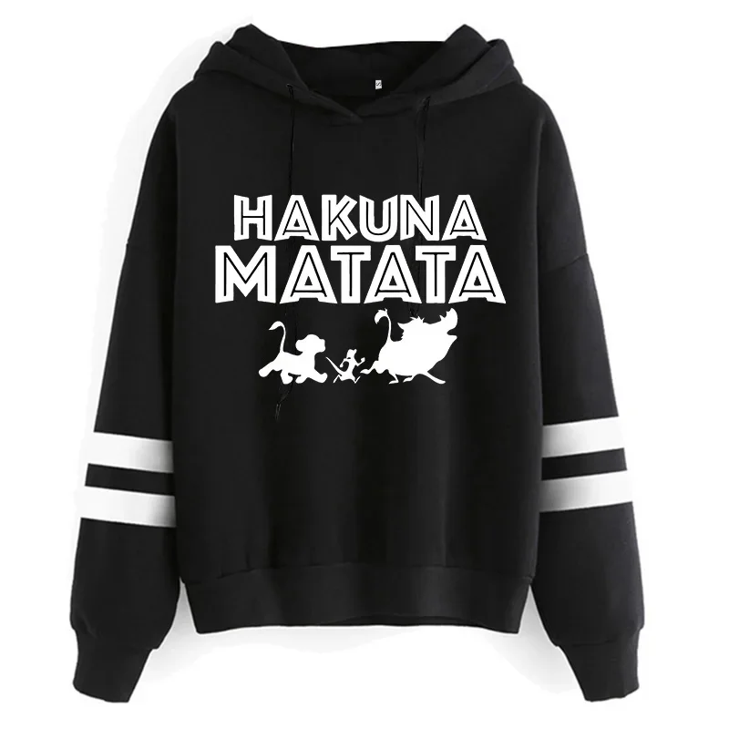 90s Y2k Hakuna Matata Hoodie Disney The Lion King Sweatshirt  Women Clothes Hoody Famale Hoodies Kawaii