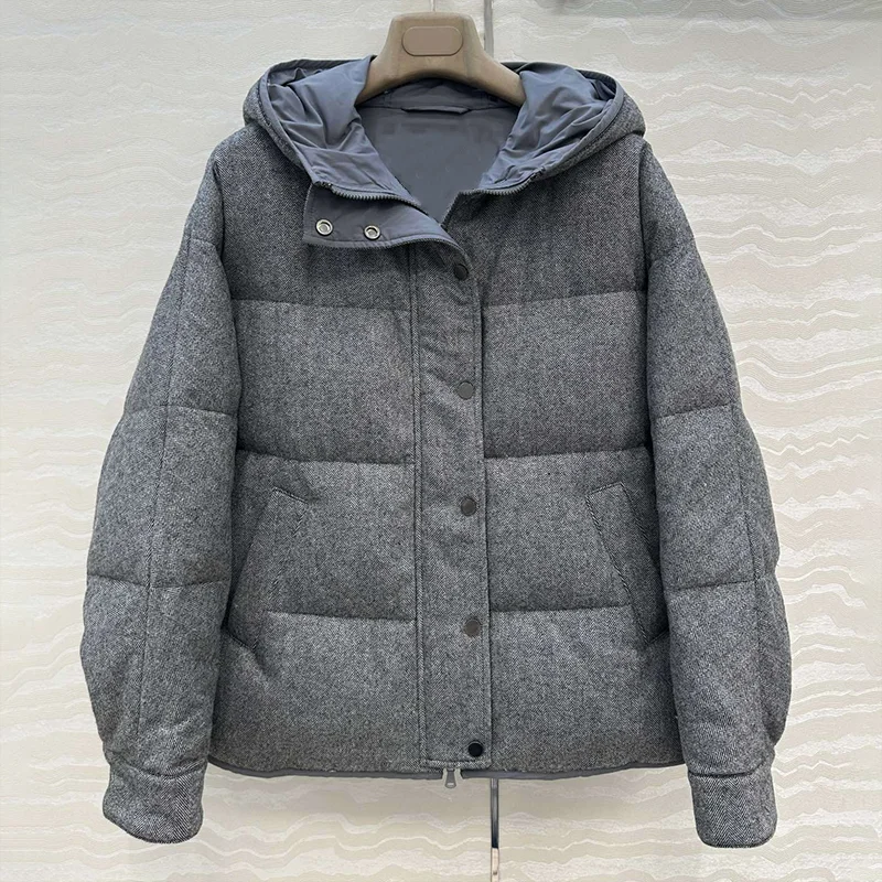 

Высококачественное женское зимнее пальто с капюшоном - роскошная и модная женская одежда, популярная новая куртка 251107133