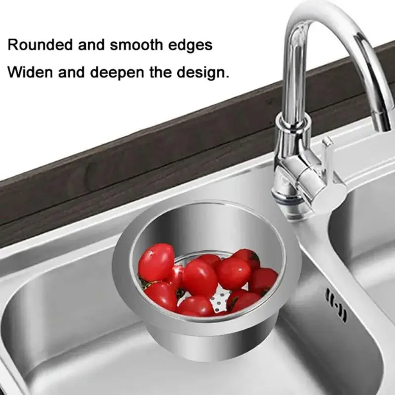 Kitchen Sink Drain Basket Leftover Garbage Filter Stainless Steel Swan Shape Hanging Removable Vegetable Washing Drainer