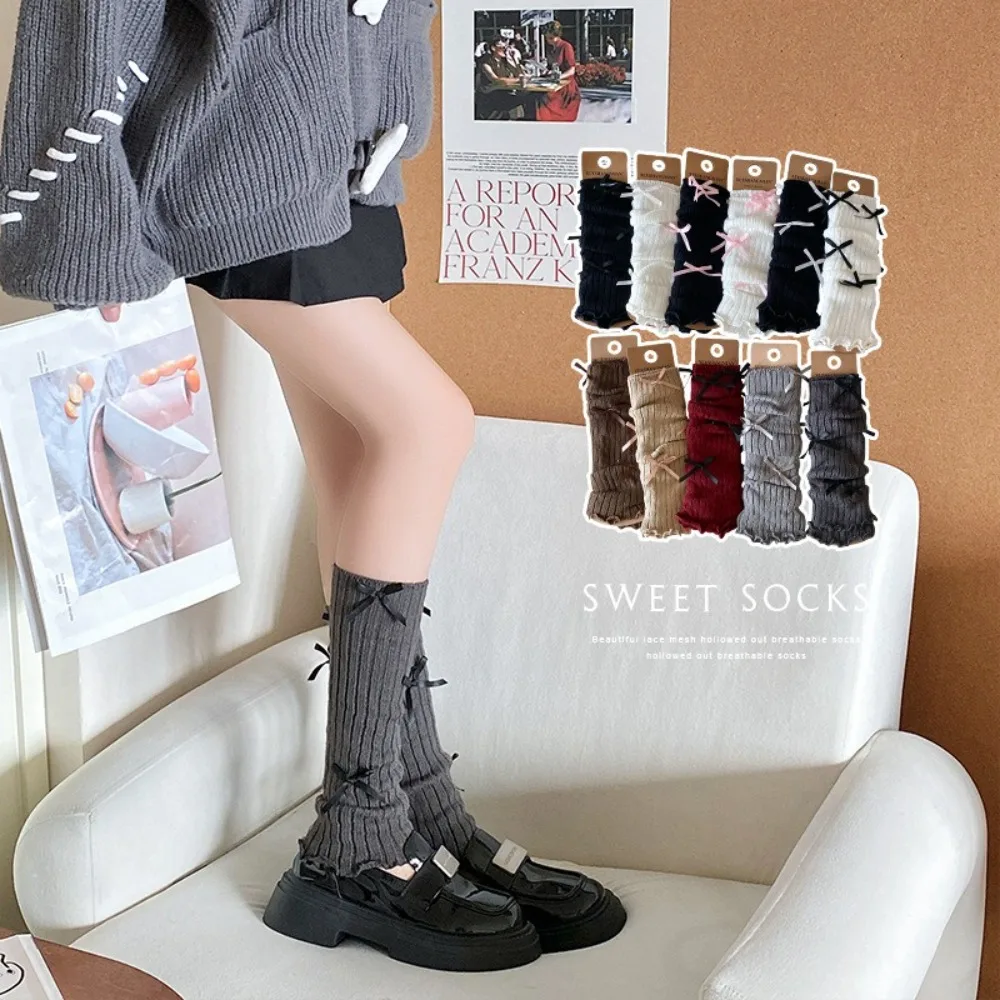 

Fashion Y2K Girls Warm Foot Cover Breathable Comfy Knitted Leg Warmers Trendy Sweet Cool Leg Cover Girls Lady