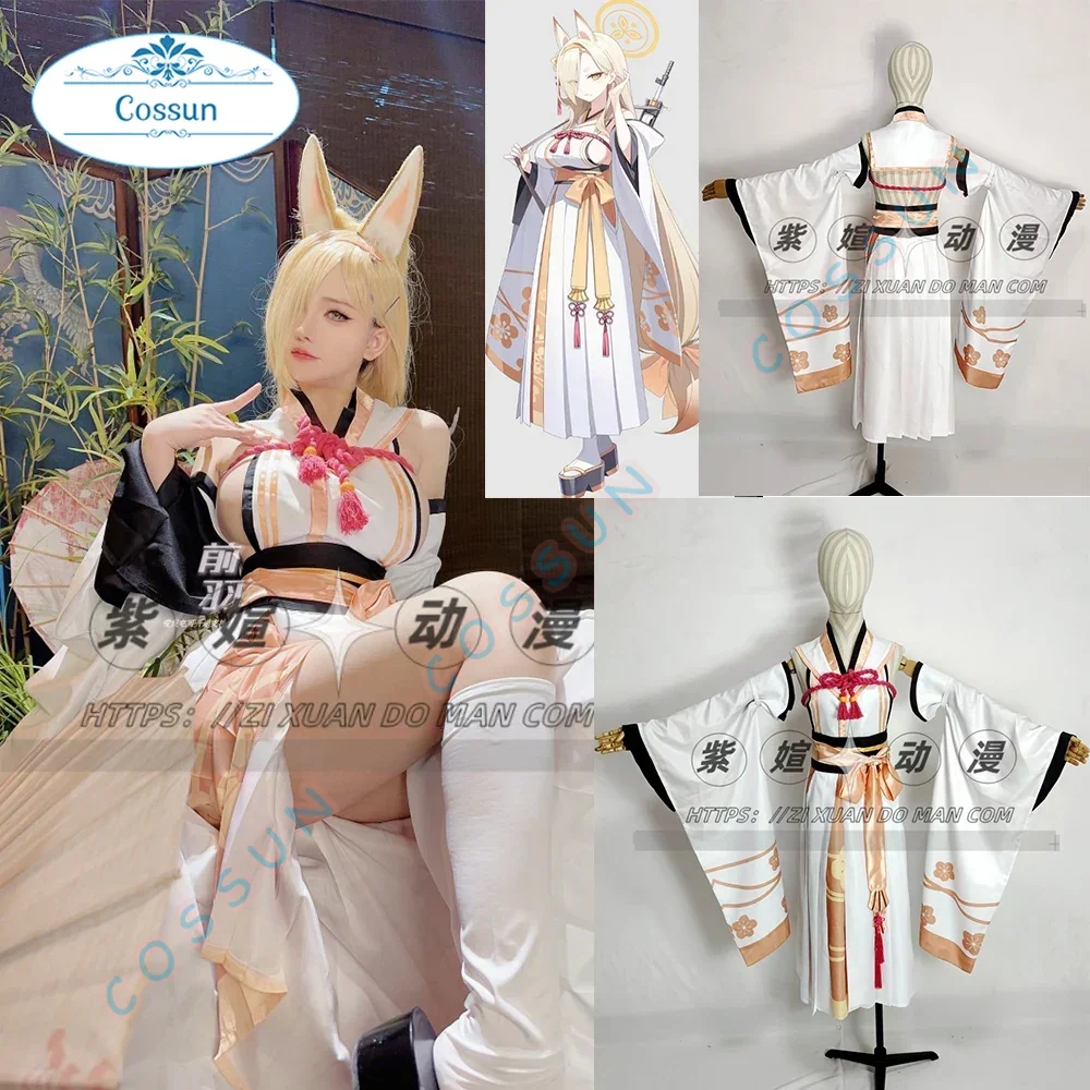 [Customized] Blue Archive Kuwakami Kaho Cosplay Costume Game Suit Kimono Hanfu Halloween Carnival Party Role Play Outfit Women