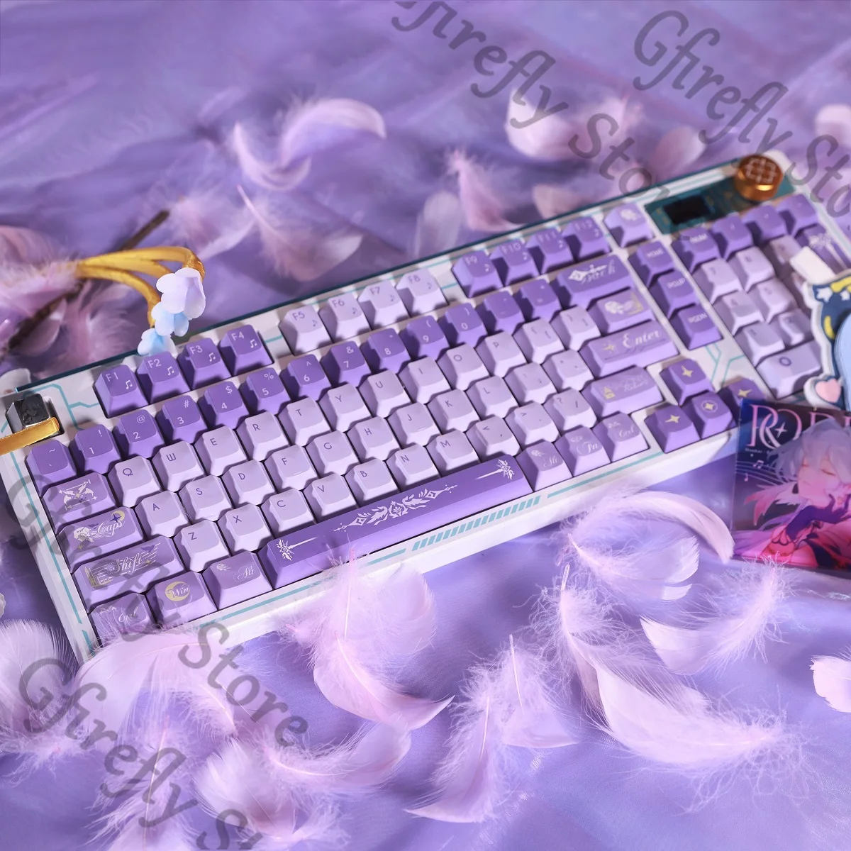 

Honkai: Star Rail Robin Keyboard Cap Anime Cosplay Computer Keypad Kforce Keycap Decoration Collection Christmas Gift