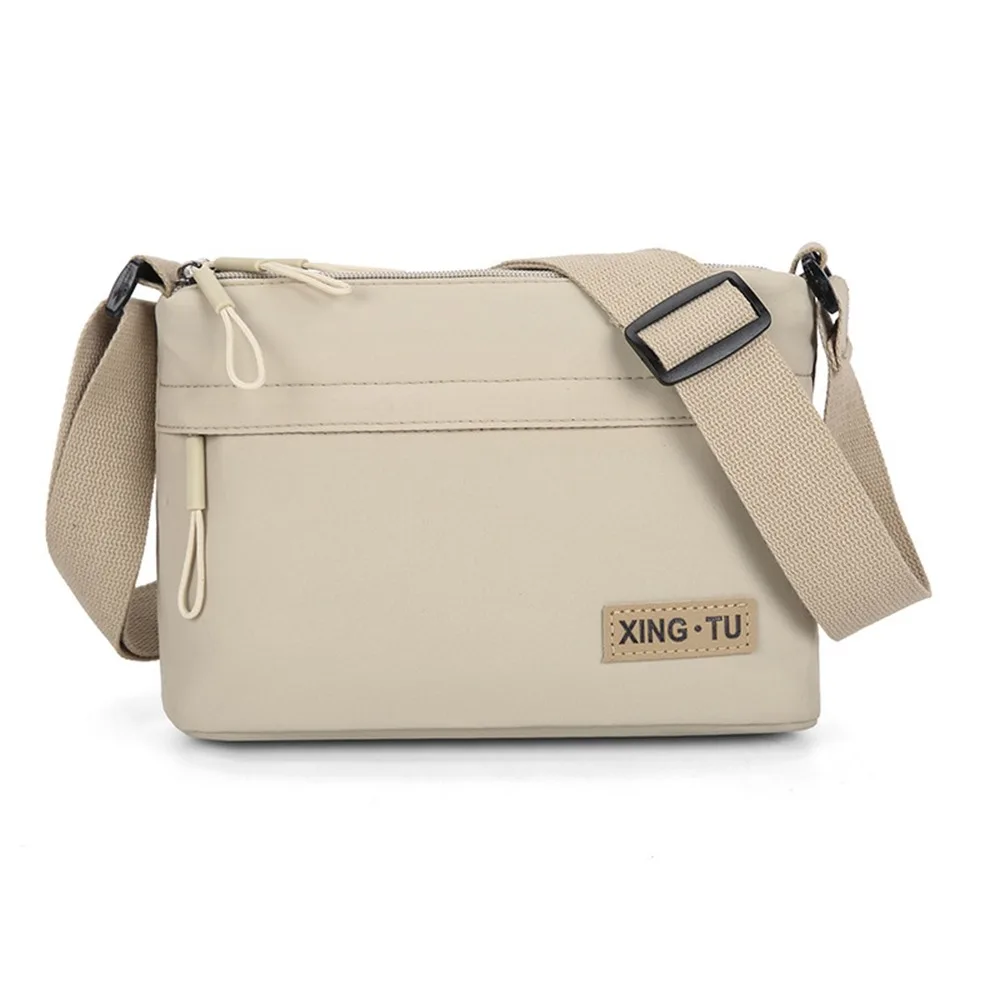 

Повседневная трехслойная нейлоновая сумка через плечо, парусиновый водонепроницаемый женский рюкзак на молнии, корейский стиль, оксфордская сумка на плечо, продуктовые сумки