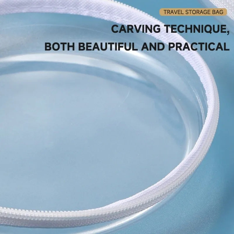 ABWZ-3PCS Clear Round Hard Shell Organizer Cases For Cosmetics Storage
