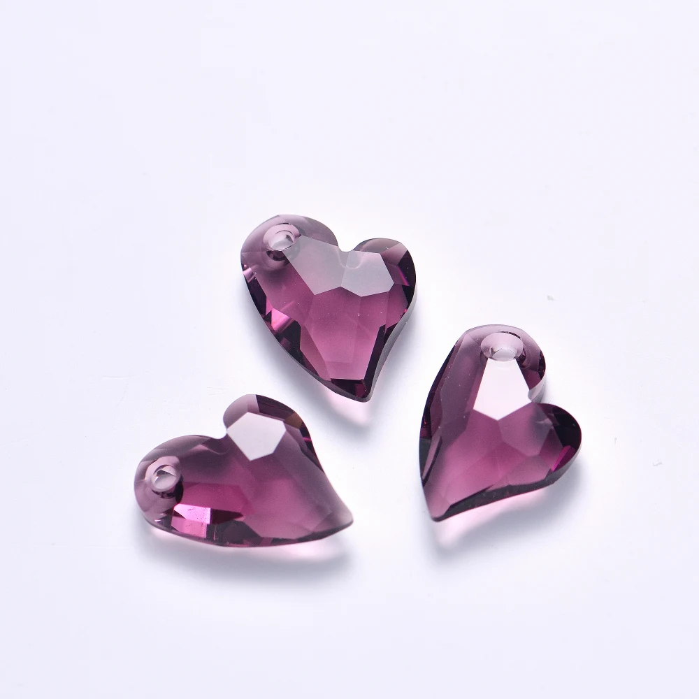 (1 piece) 6261 Devoted 2 U Heart Pendant Loose Beads Genuine Crystals from Austria for DIY Jewelry Accessories Making