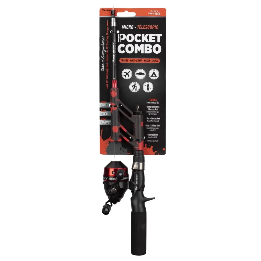 

Удочка ProFISHiency Red Splat из стекловолокна для спиннинговой ловли, компактная, для активного отдыха и путешествий