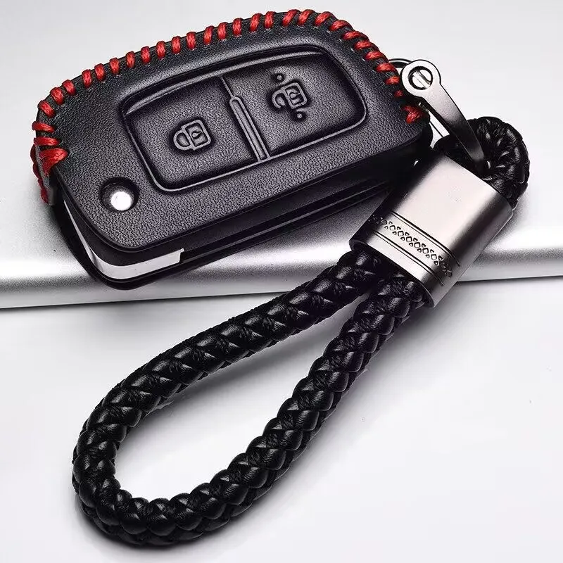 Genuine Top‑Grain Leather Key Fob Case for Nissan Altima Maxima Rogue Sentra Murano, Handcrafted  Car Key Cover Protector Holder