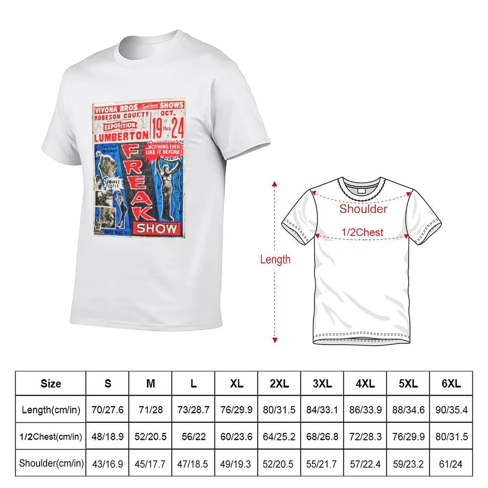 Lumberton Freak Show T-Shirt baggy shirts blue lock Men's t-shirts
