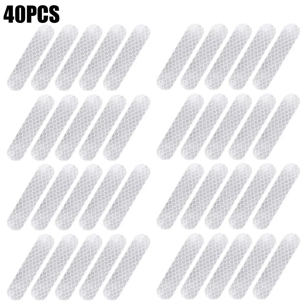 80-10PCS Helm Sicherheit Warnung Reflektierende Aufkleber Streifen Wasserdicht Hohe Sichtbarkeit Reflektor Band Für Nacht Reiten Gehen Auto