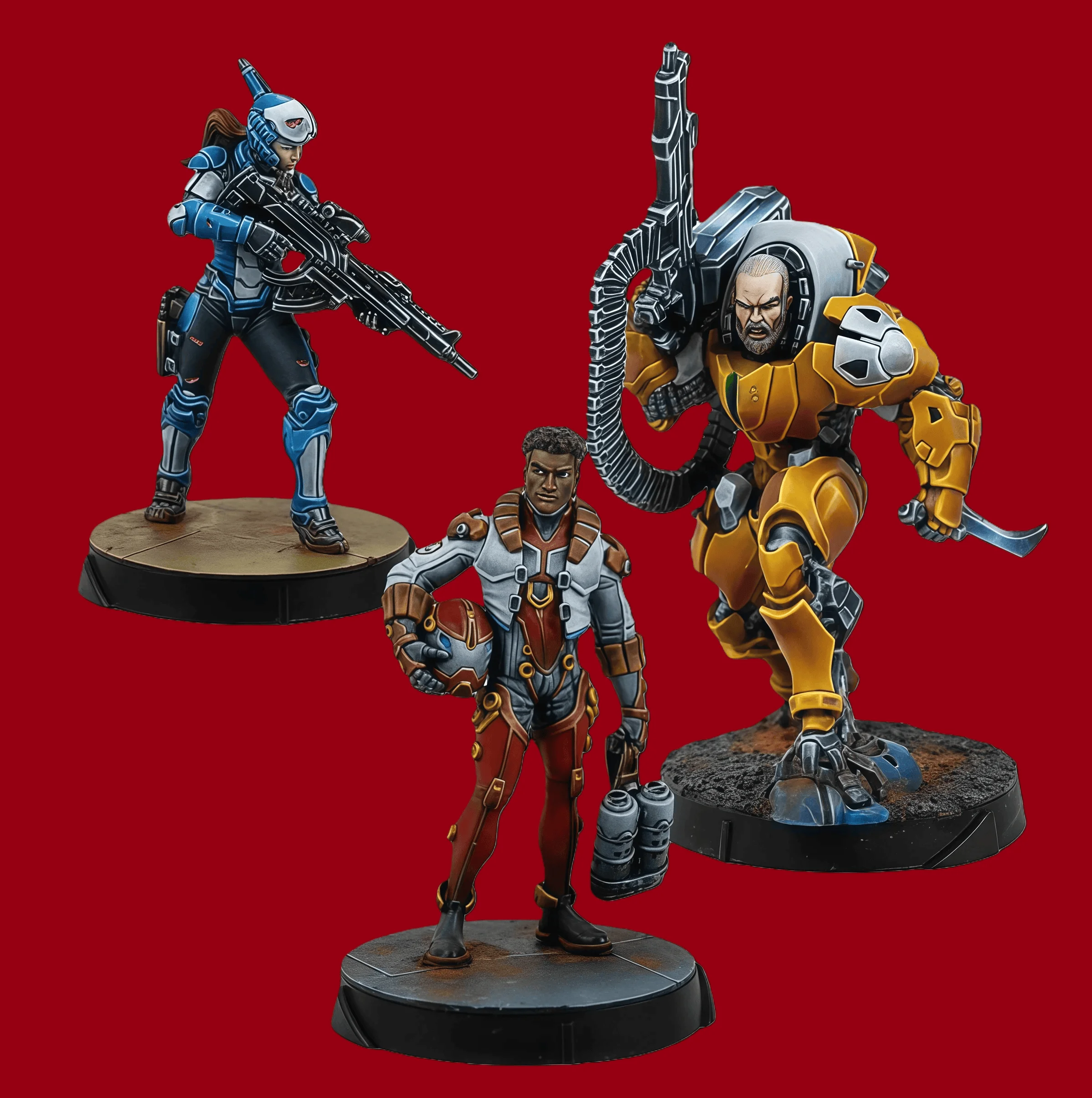 

Casting Resin Model Assembly Kit, GK， Fault Team of 3 People, Unpainted, Needs To Be Assembled