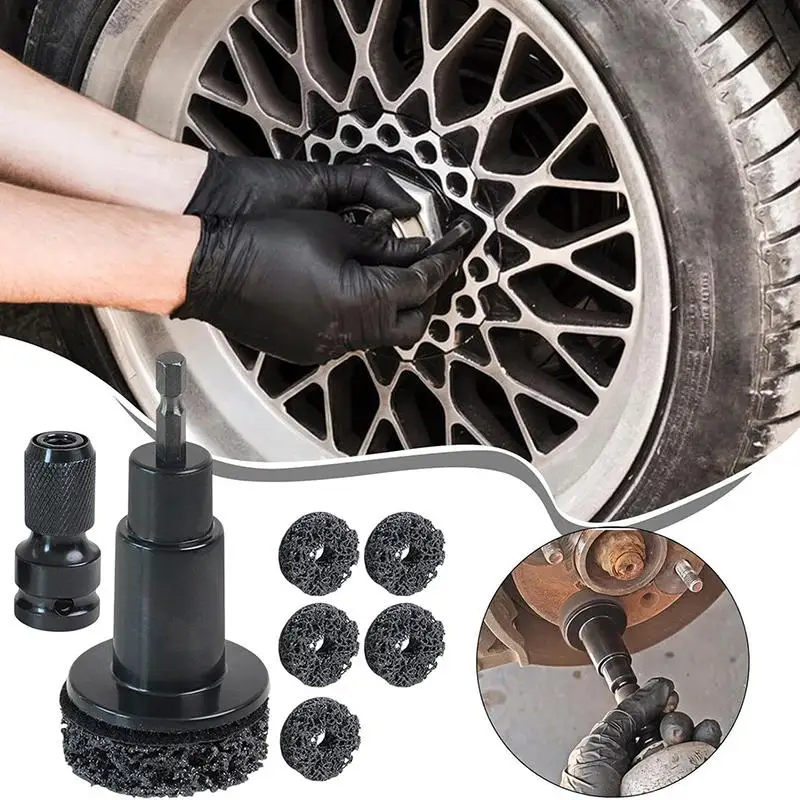 سيارة محور عجلات الصلب حافة الصدأ برهان تلميع القرص محور عجلات قرص فرامل ومحور رئيس إزالة الصدأ أداة الصيانة الملحقات #2