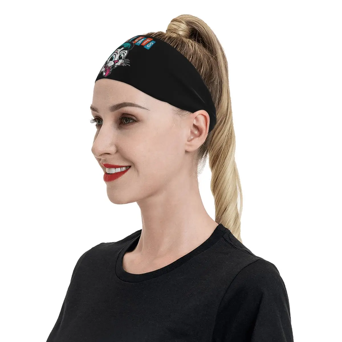 Music ROCK 80s Band 1988 Workout Sweatbands Stray Cats Soft Sweat Headband Gym Fitness Hair Bandages Headwrap Hair Sweat Bands