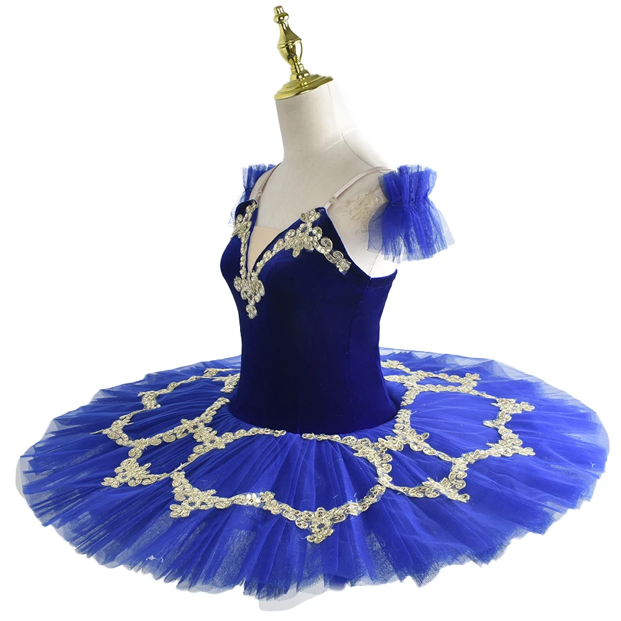 الأزرق الاطفال الكبار المهنية الباليه توتو راقصة الباليه فستان الأميرة في سن المراهقة الفتيات بحيرة البجع ملابس رقص ملابس الطفل الباليه الزي