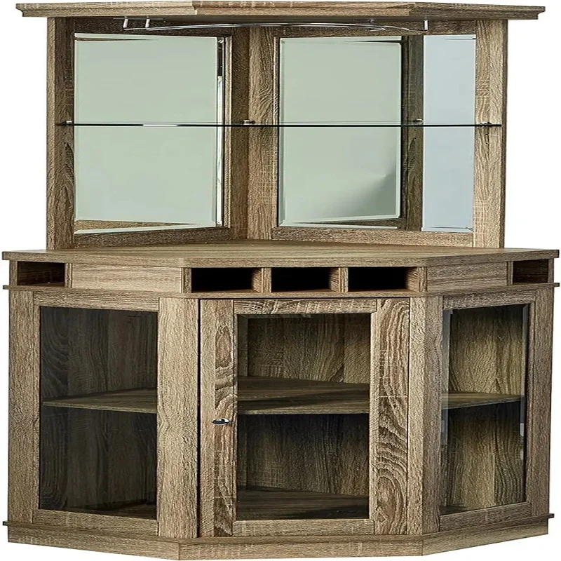 5-Bottle Corner Wine Rack Bar Cabinet for Lounge or Dining Room Storage Solution