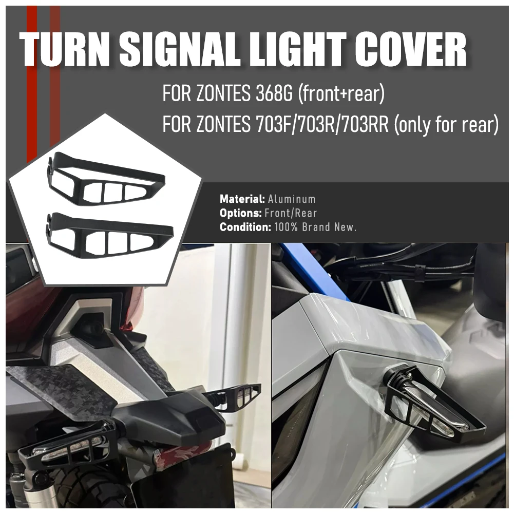 

For ZONTES 368G 703F 703R 703RR Motorcycle Turn Signal Light Protection Cover Motor Shield Guard Stainless Cover Accessories