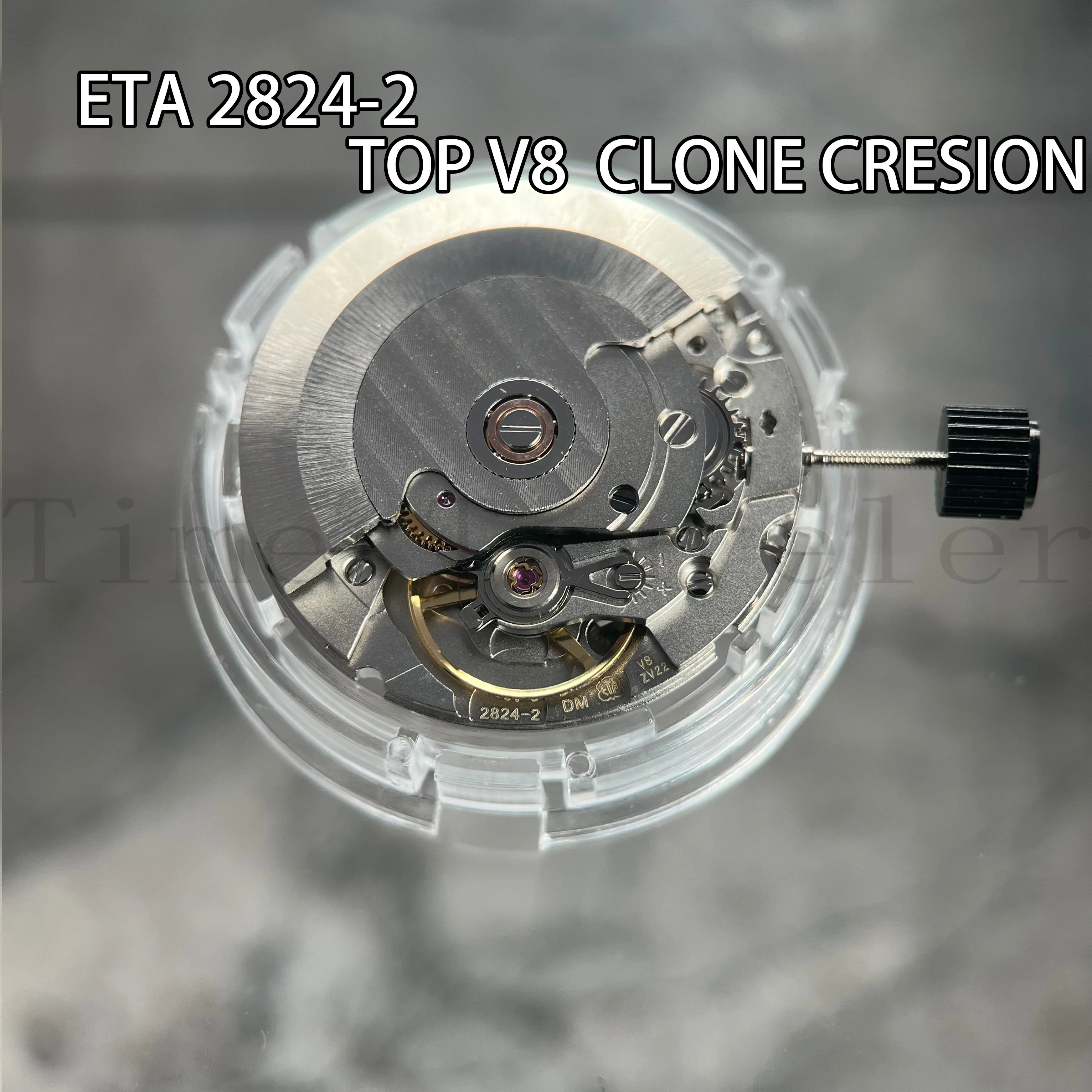 ETA 2824-2 V8 klon mechaniczny ruch o wysokiej dokładności Mod automatyczny mechanizm 2824 daty na godzinie 3 oznaczony napis wirnik/płyta