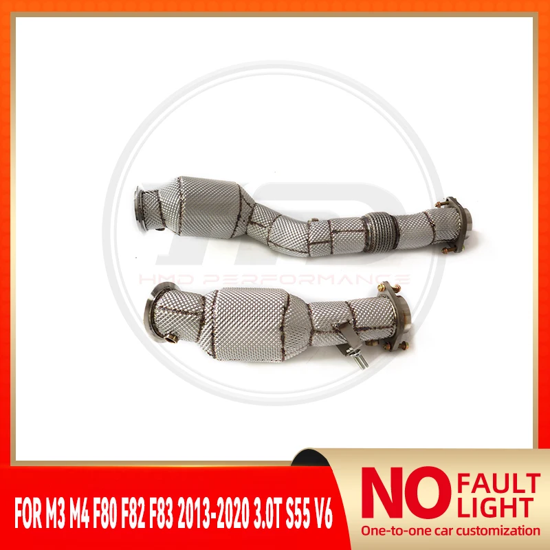 

Without Warning Light Exhaust System High Flow Performance Downpipe for M3 M4 F80 F82 F83 2013-2020 3.0T S55 V6 With OPF HMD