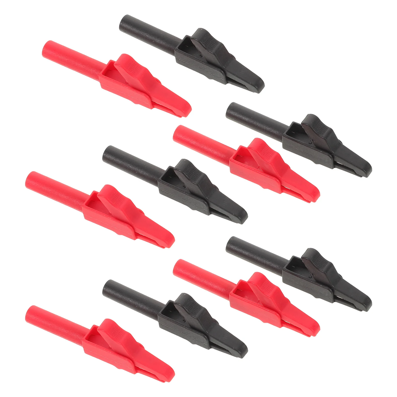 

10Pcs Multimeter Test Clips Insulated Safe Electrical Test Clamps Banana Jack Socket Alligator Clip Leads for Automotive Tools