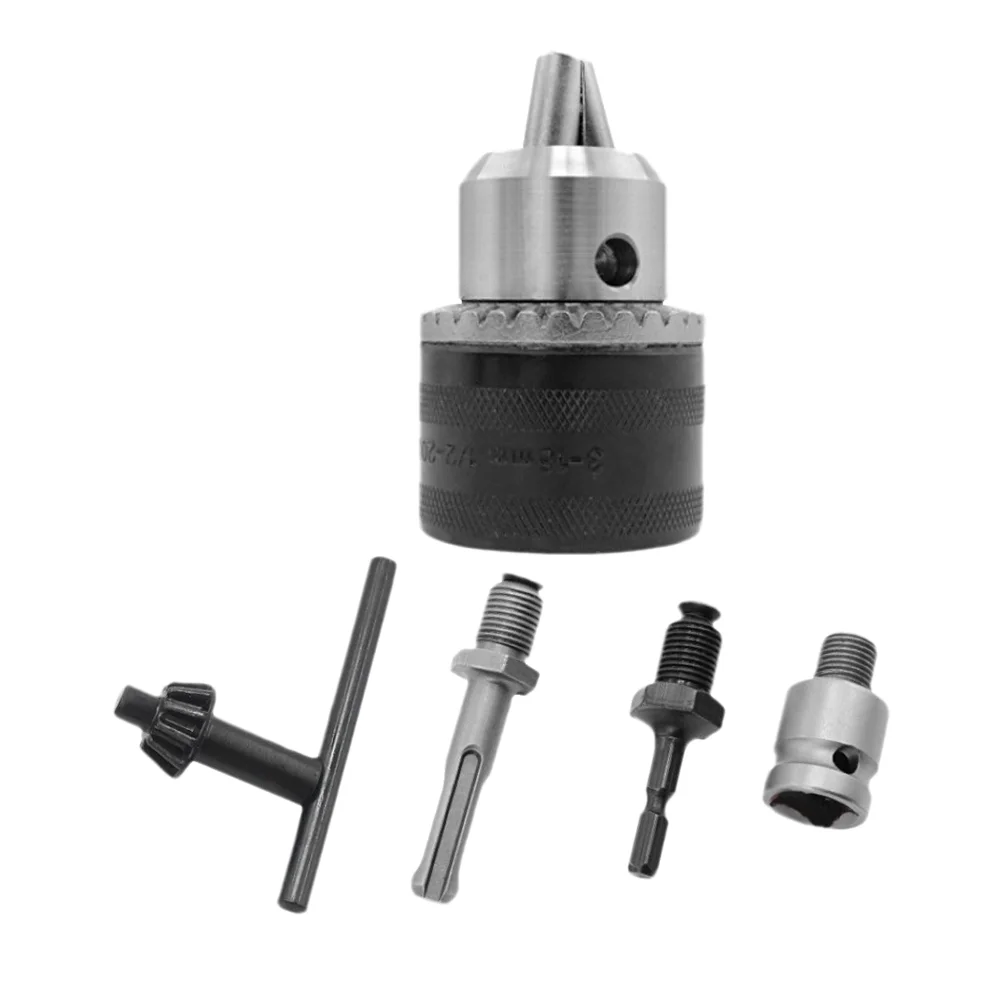 

1 Set of 13MM Steel Drill Chuck Drilling Adapter Converter Drill Bits Converter Hand Drill Bits with 13MM Hex Jaw 13M