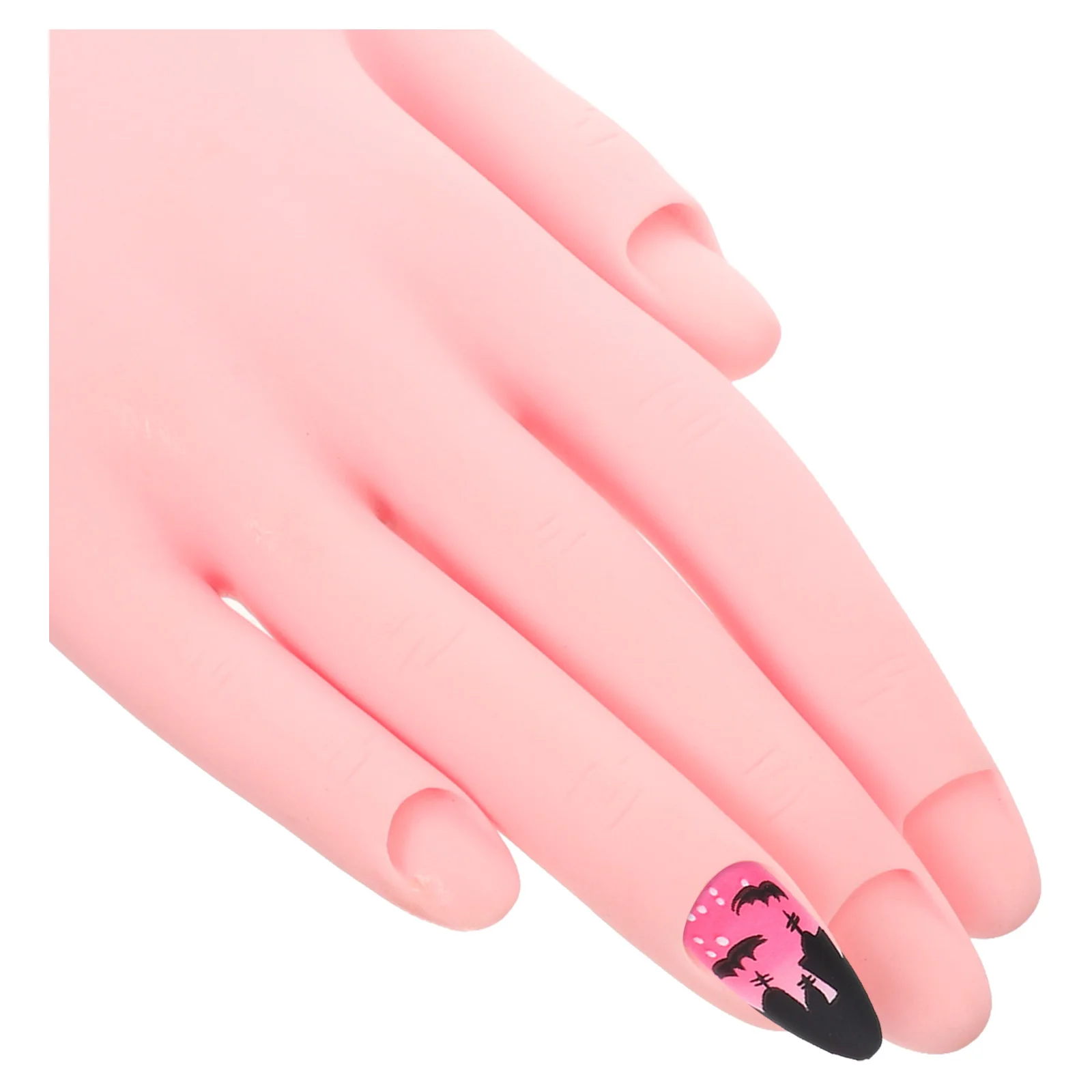 Manicure Training Hand Model Fingernail Practice Fake for Bracket Acrylic Nails Lifelike Rubber Reusable