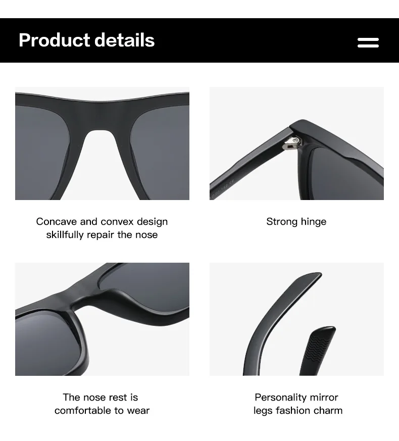 Vintage Square Sunglasses Men Anti-Blue Light Glasses Fashion Gradient Driving Shades Leopard Black Brand Oculos