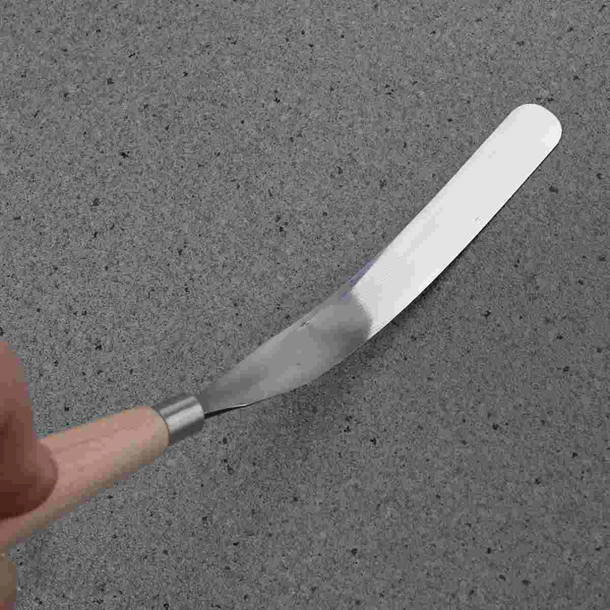 Painting Spatula Painting Mixing Scraper Wooden Handle (17#) spatula knife painting scraper spatula scrapers