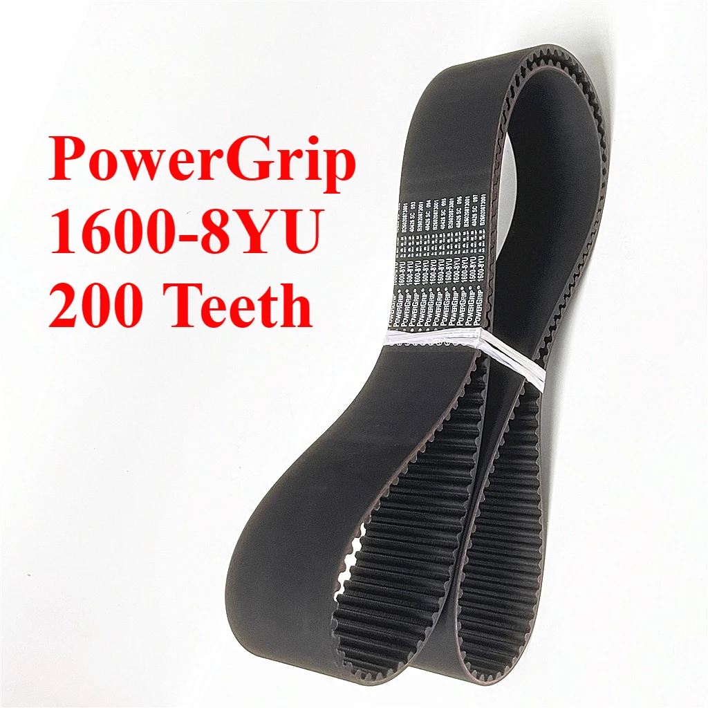 PowerGrip 1600-8YU 200 Teeth Arc Tooth Timing Belt 3D Printer Engraving Machine CNC Lathe Robot Spindle Generator Drive Belt
