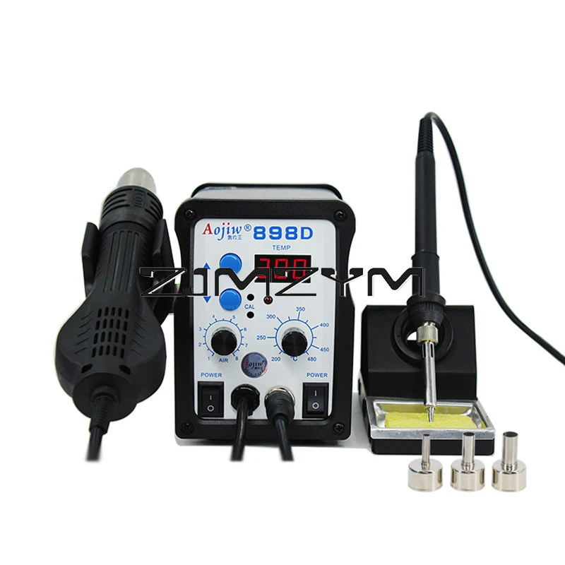 2 In 1 898D Soldering Iron Hot Air Soldering Station DIY Digital Rework Station Phone Repair Solder Tool Welding Station