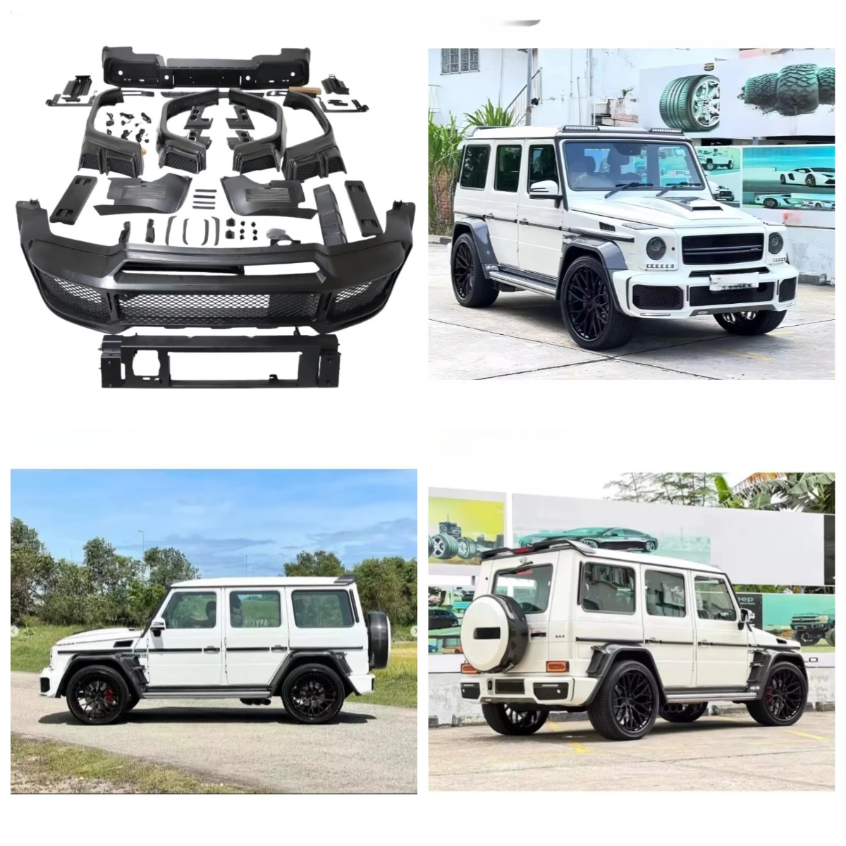 Dream Garage For G-Class W463 1998-2017 LLB Carbon Fiber Widebody Body Kit-Upgrade To W464