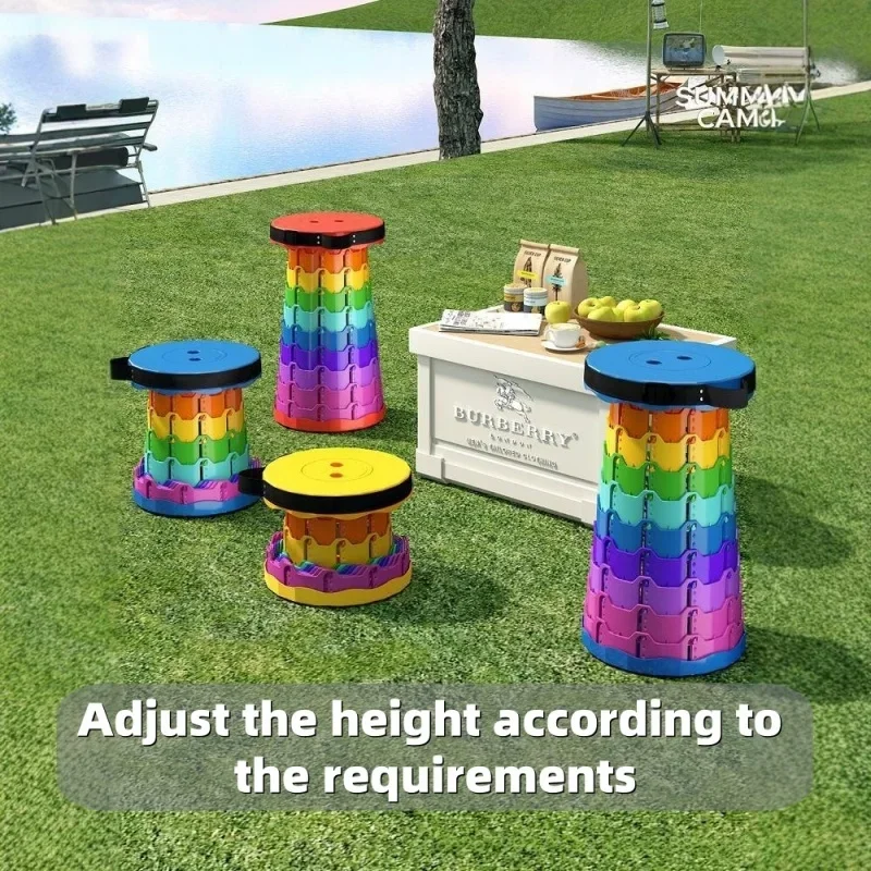 كرسي قابل للطي - تصميم تلسكوبي قابل للتعديل، كرسي صيد خارجي محمول، مناسب للاستخدام في السفر، خفيف الوزن #2