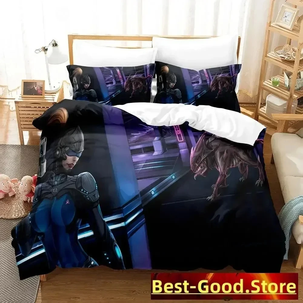 New Metroid Prime Bedding Set Single Twin Printed Bed Set With Pillowcase Duvet Cover Soft Single Double Queen Super King Size