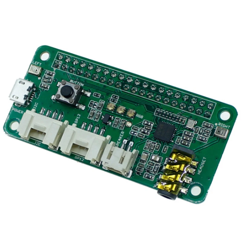 ReSpeaker 2-Mics Pi Hat for 4 Model B Voice Module Dual Microphone Array for Zero 3B-VVNB