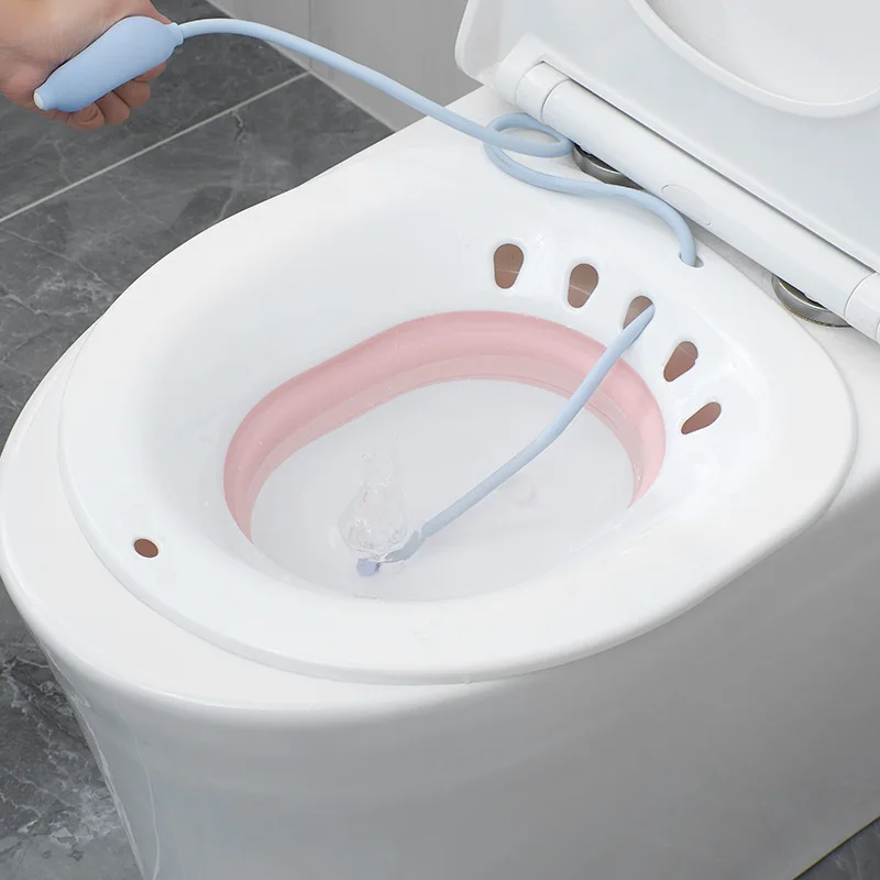 

Sits Bath for Hemorrhoids, Sits Bath for Toilet Seat, Postpartum Care, Sits Bath Kit for Women, Collapsible, Flusher Hose
