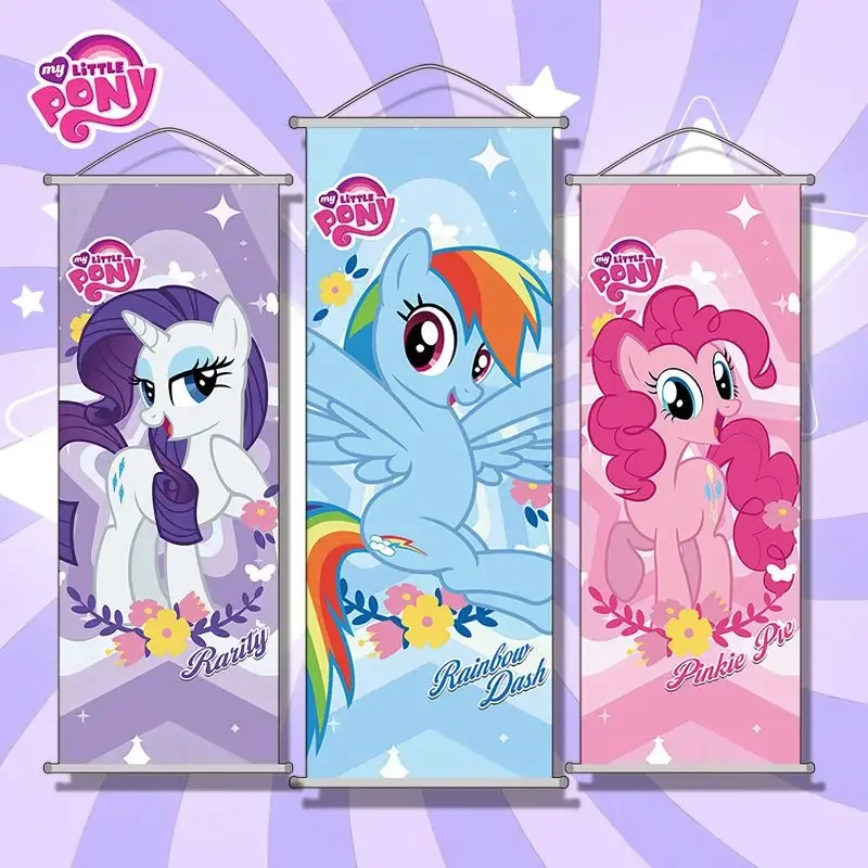 

MINISO My Little Pony New Anime Poster Hanging Painting Wallpaper Scroll Velvet HD 25*70cm Children's House Decoration Gift