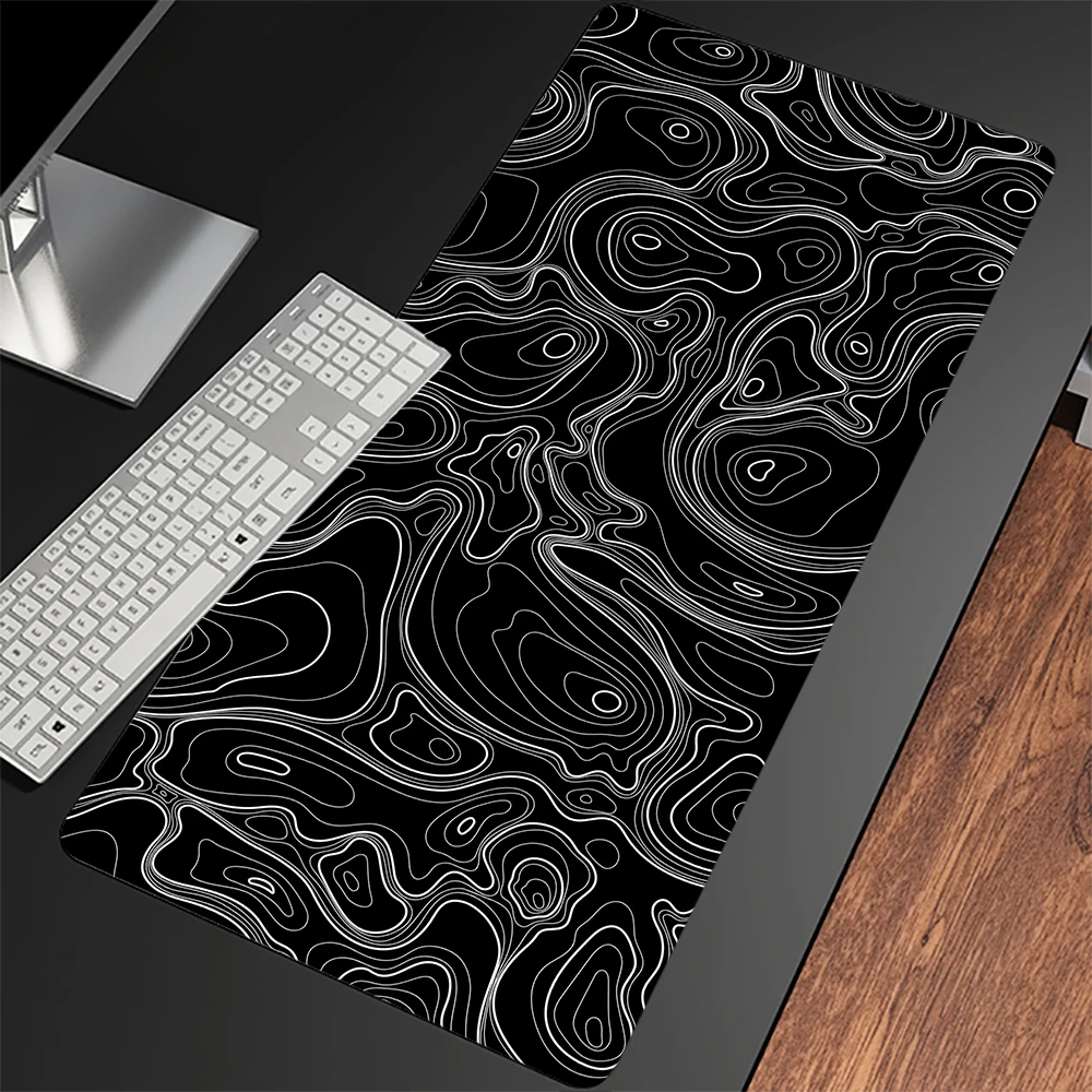 Black And White Game Mouse Pad Desk Mice Pad Desk Mat Lock Edge Mousepads XXXL 1000x500mm Non-slip Mouse Mat Keyboard Pads