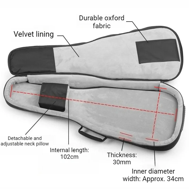Thickened Electric Guitar Backpack Waterproof Scratch-resistant Shoulders Portable Guitar Bag Musical Instrument Accessory