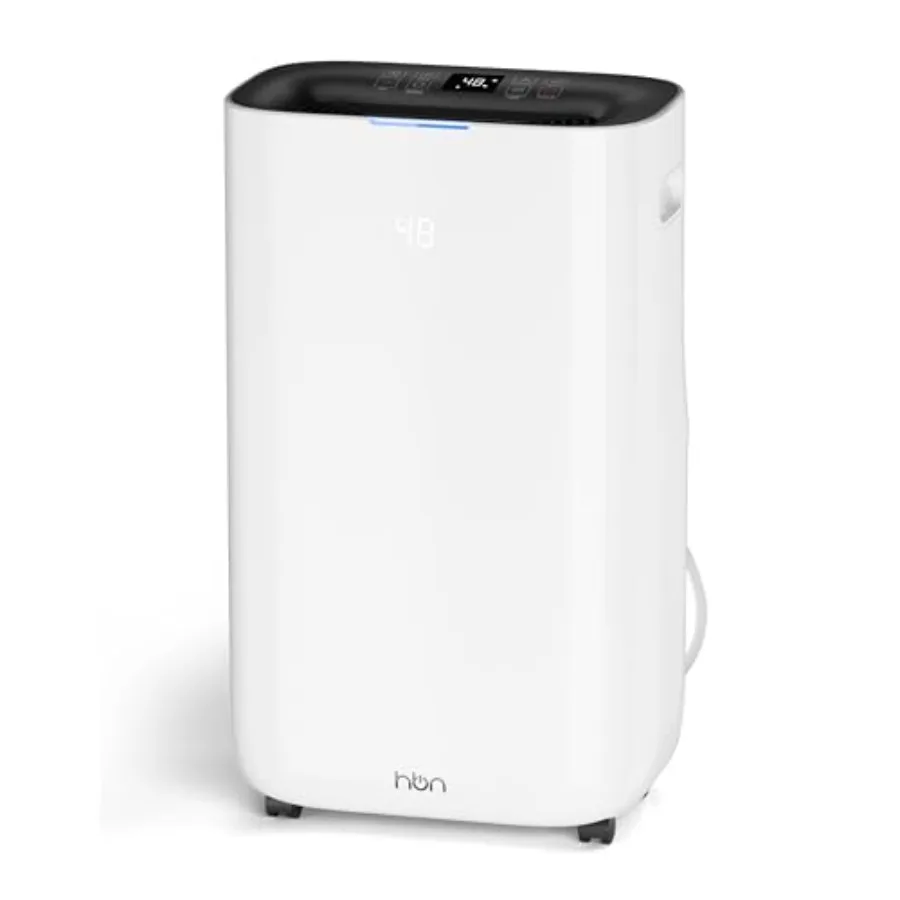 

Осушитель воздуха для подвалов и больших помещений площадью 4500 кв. футов, до 80 пинтов/день, с дренажным шлангом, интеллектуальный контроль влажности, 1.71