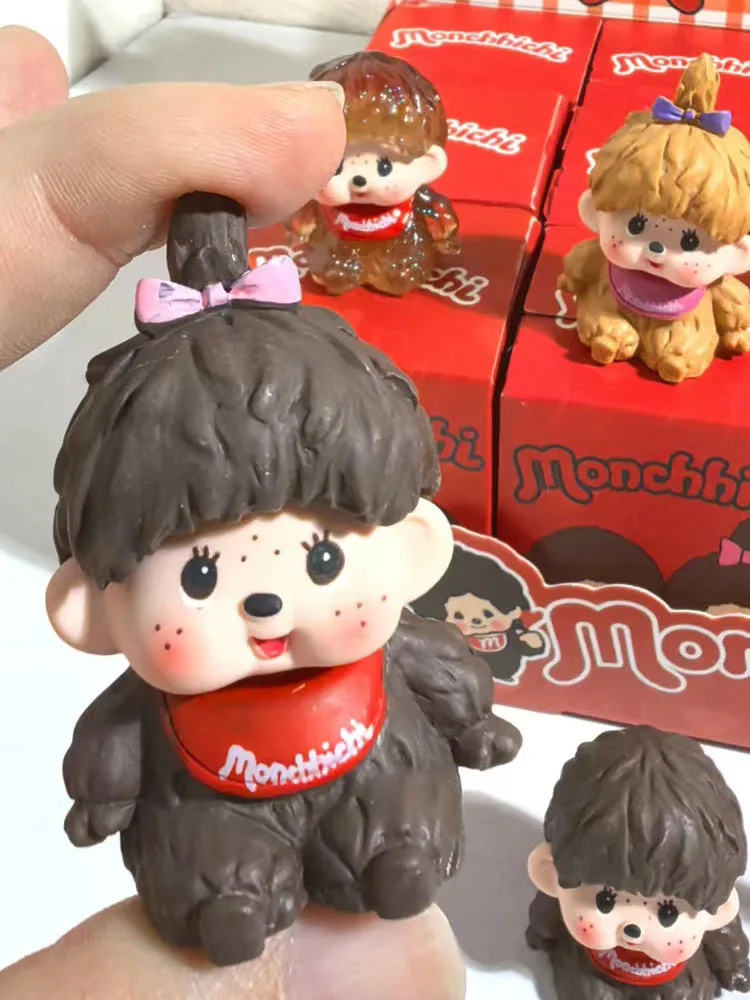 Monchhichi süße Figuren-Blindbox-Sammelspielzeuge für Tischdekoration als Mini-Harzfiguren als Geschenke