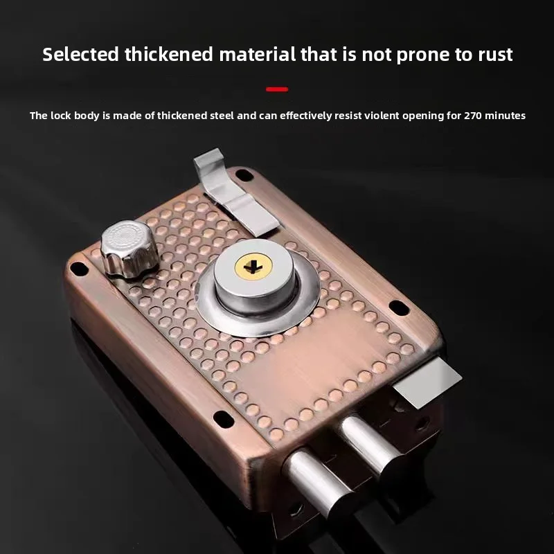 Cerradura suave, candados antiguos para puerta delantera del hogar, accesorios de bloqueo, engranaje Universal resistente con llave