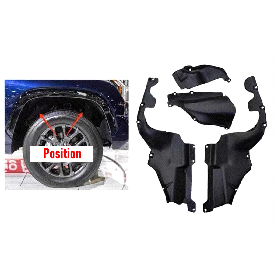 

Wooeight 1Pc Front Fender Liners Splash Shield Apron Seal Mud Flaps Guards Mudflaps For Toyota Land Cruiser LC100 1998-2007