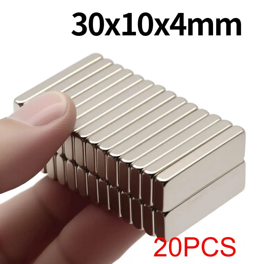 30x10x4mm Supersterke Neodymium-magneet N35 NdfeB Permanente magnetische imanes Blok Krachtige magneten Koelkast