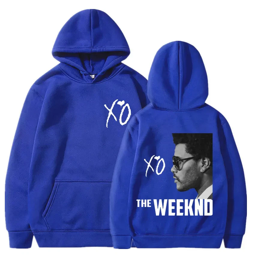 Men\'s Fashion Oversized Pullovers Hoodie The Weeknd XO Albums Print Sweatshirt Unisex Softstyle Vintage Hip Hop Clothing Hoodies