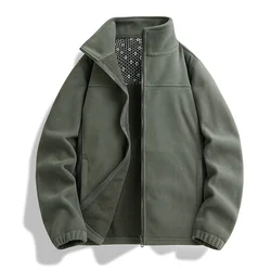 Winter Polar Fleece Jacket Men Thermal Soft Shell Fleece Clothing Couple Casual Full Zipper Windproof Hiking Coat Men Jacket 8XL