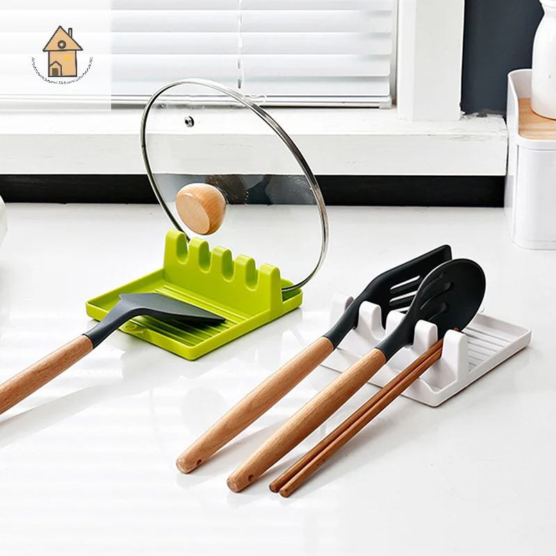 

1Pcspatula Rack Pot Lid Rack Shelves Counter Top Shovel Spoon Shelf Soup Spoon Pad Put Soup Spoon Chopsticks Holder