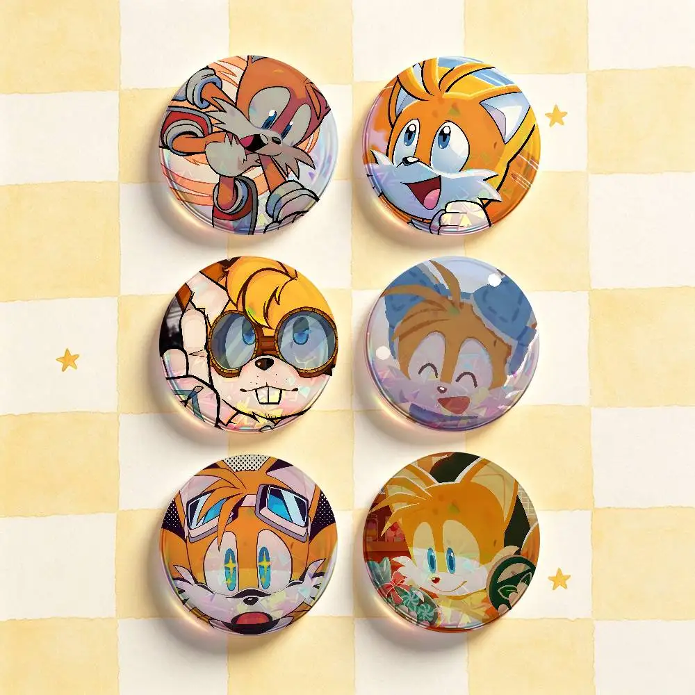 T-Tails Badges Round Nijigen Otaku Culture IP peripheral products 58mm 44mm 32mm 75mm 25mm Mini