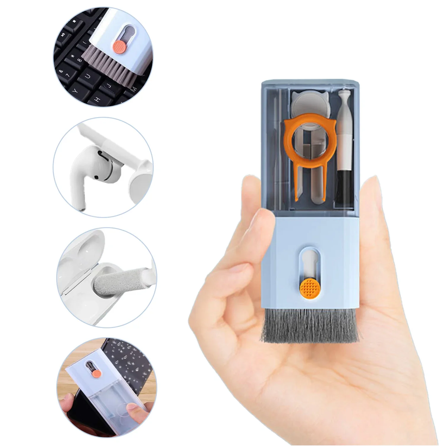 Outils de nettoyage d'écran en microcarence, kit de livres informatiques, appareil photo, tablette, écouteurs, brosse, extracteur de touches, prise de cartes, 10 en 1