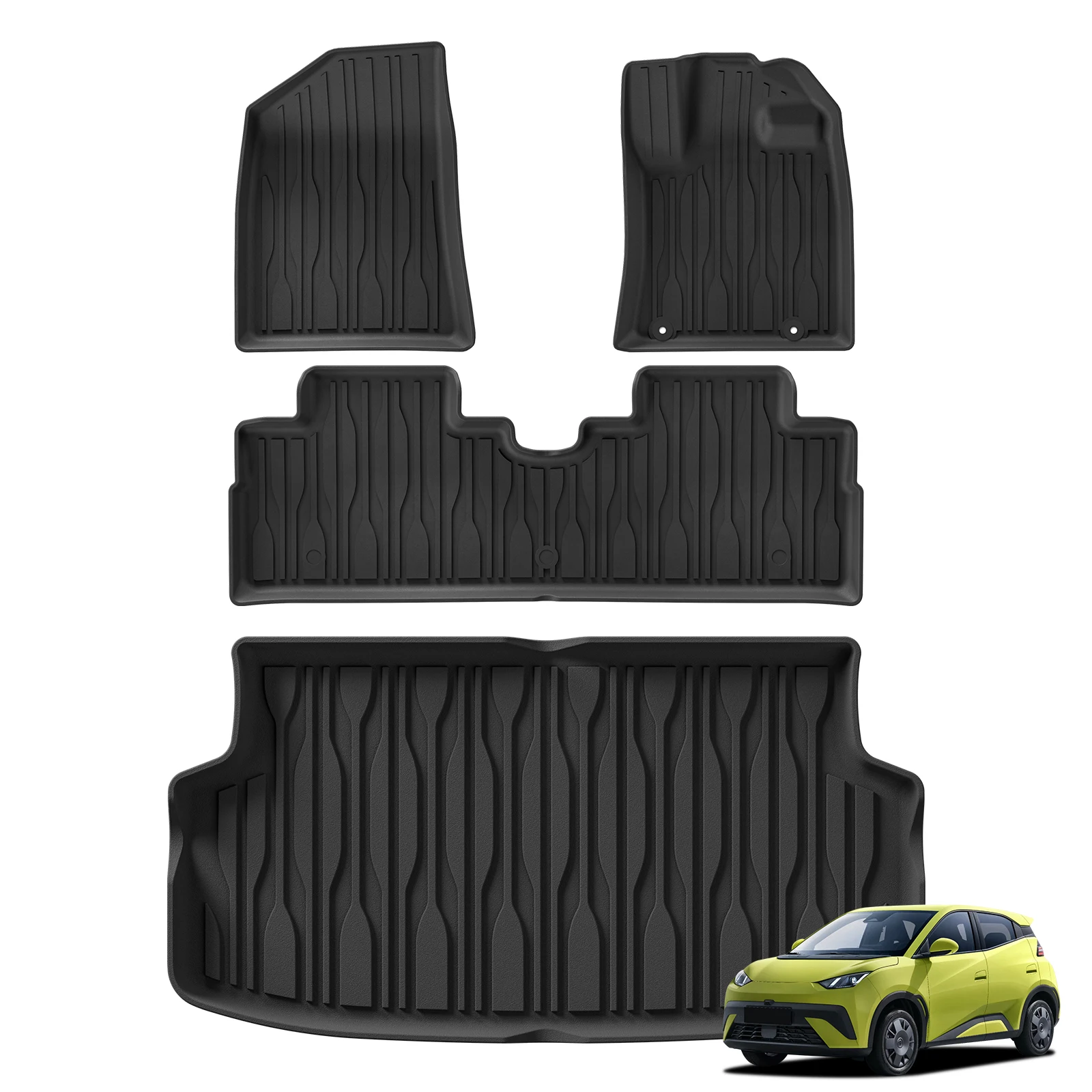 LUCKEASY Left/Right Drive for BYD Seagull/ATTO1 2025 Car Floor Mats Protective Pad Interior Accessories Waterproof Trunk Mat image 3