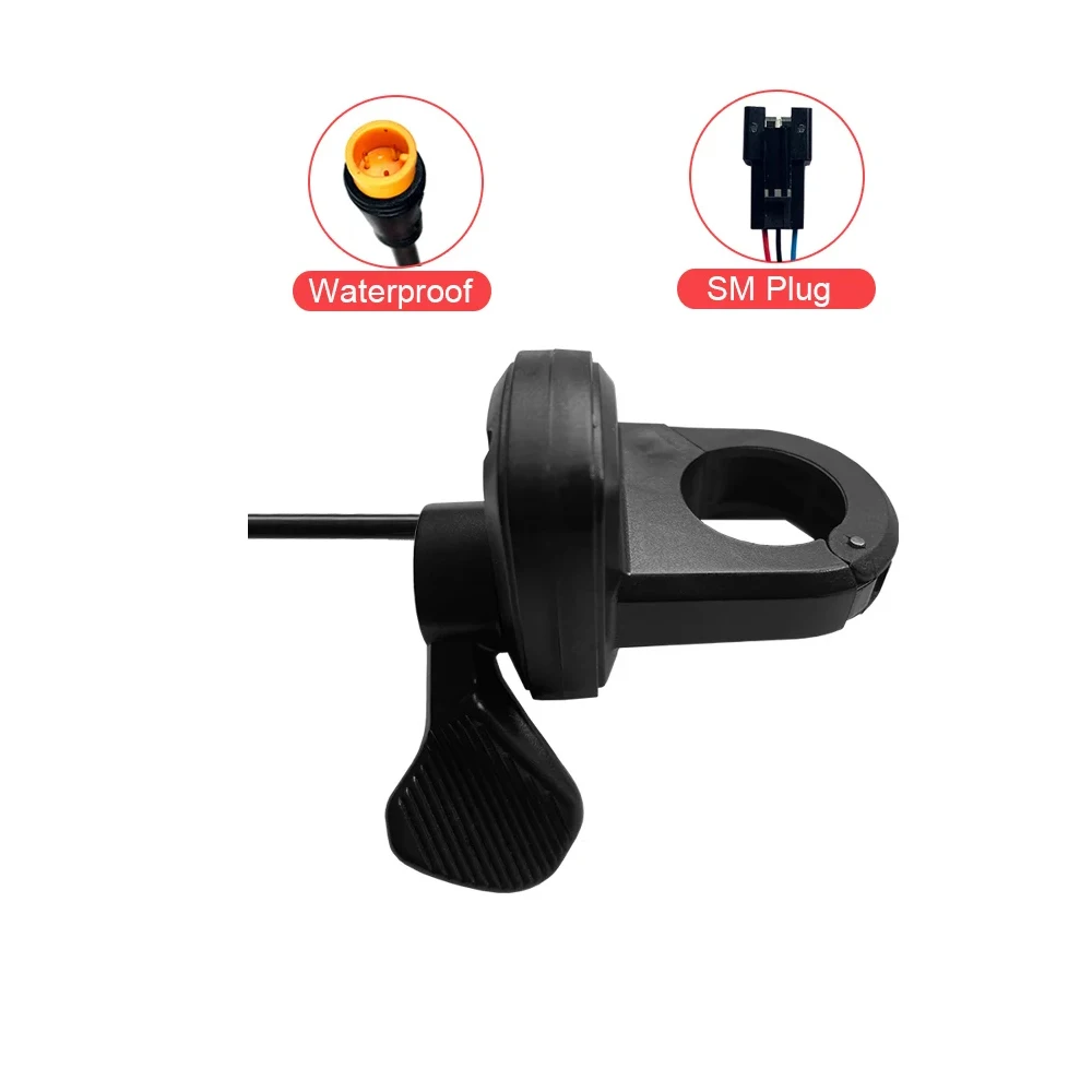 

Electric Bicycle Quick Thumb Throttle TT-008 Right Handlebar 3Pin Waterproof SM Connector Ebike Thumb Throttle