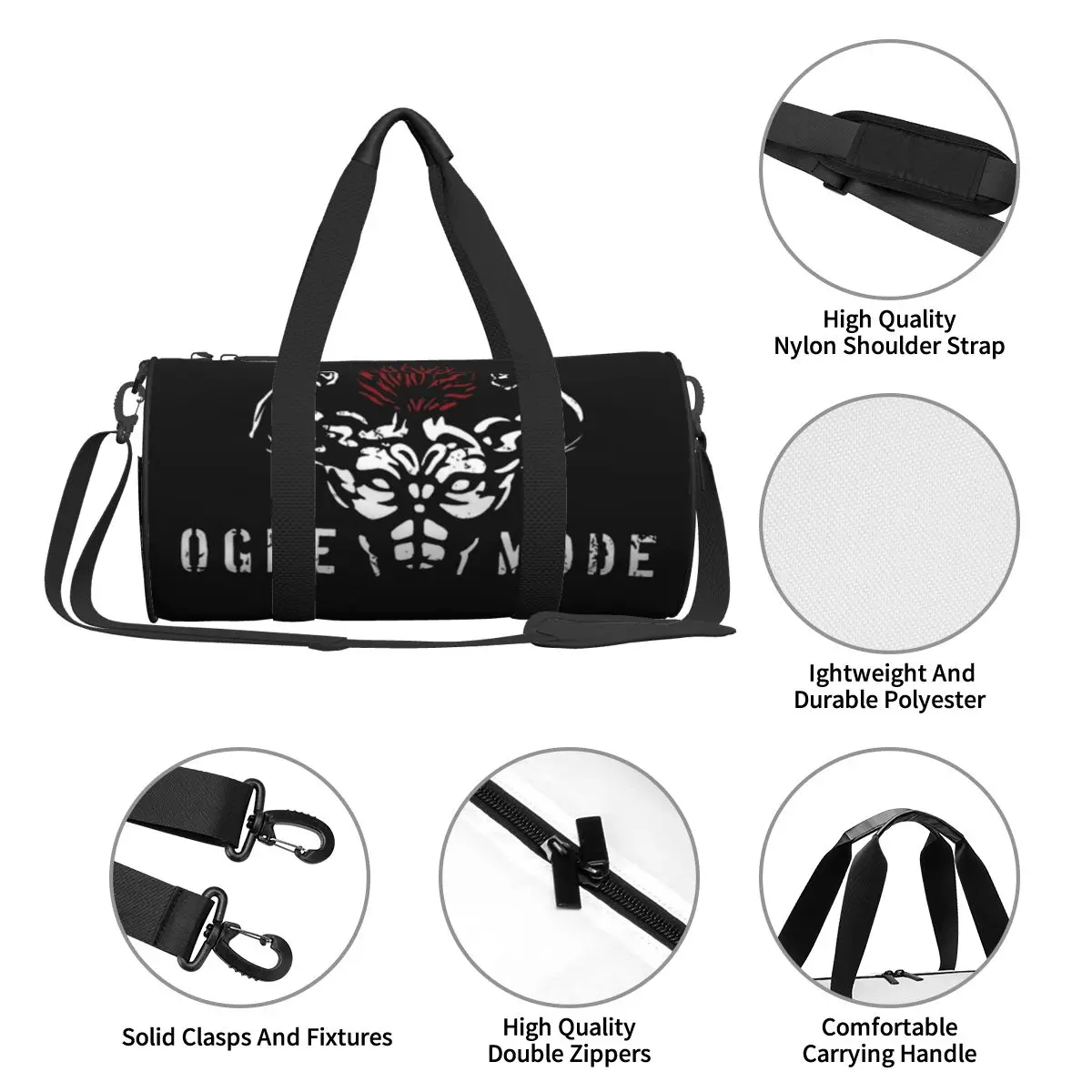 Baki Anime Print Reisetasche Martial große Sporttaschen Oxford Männer benutzer definierte Sporttasche Schwimmen Neuheit Fitness-Tasche