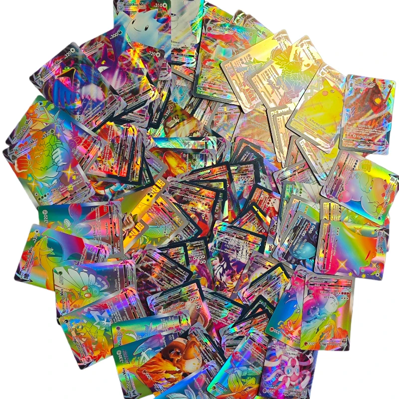 pokémon TCG GX VSTAR VMAX Cards English/French/Spanish Rare Holographic Full Art Trading Cards for Fans Collection Birthday Gift